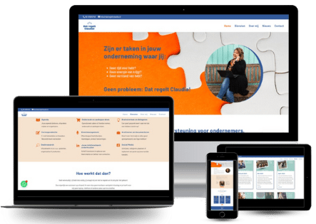 Overzicht gemaakte website Dta Regelt Claudia